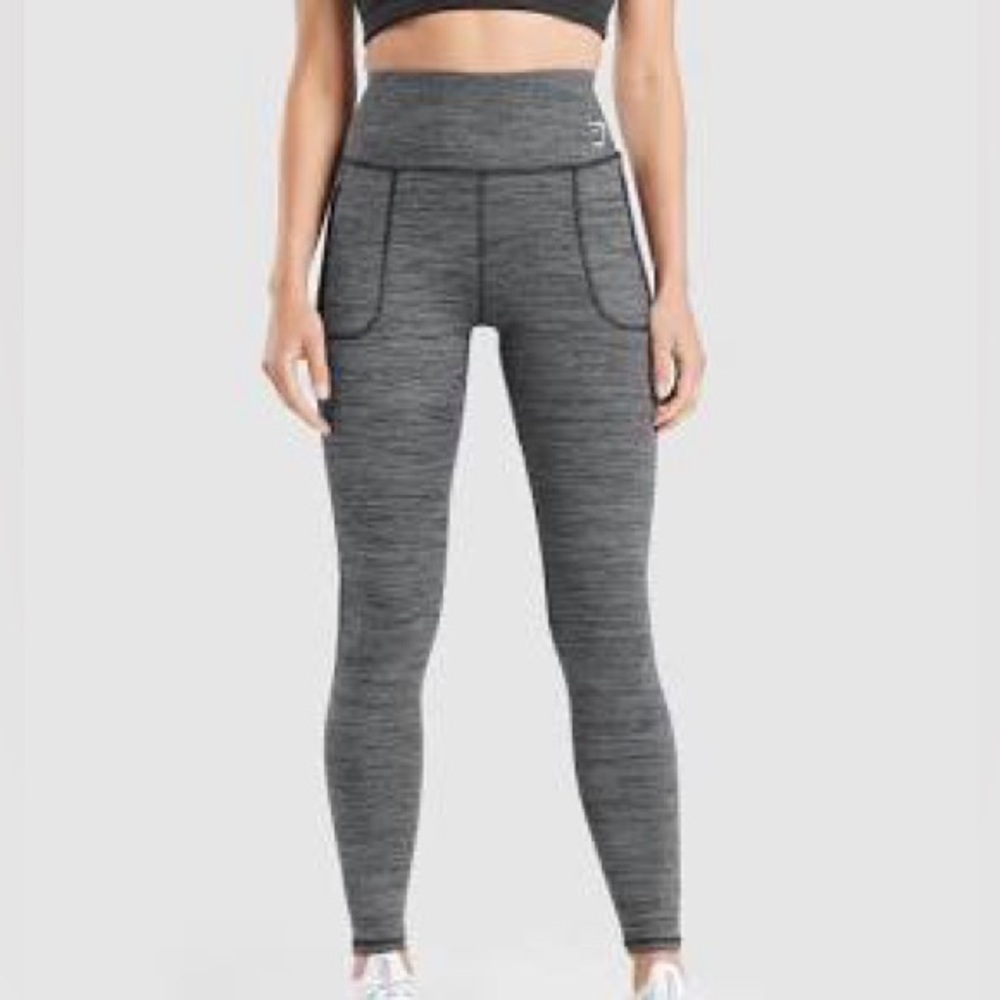 Charcoal Gray High-Waisted Leggings